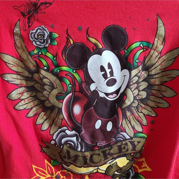 Disney Mickey Mouse Y2K Style Graphic T-Shirt SZ M - Picture 3 of 9